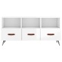 Glossy white plywood TV cabinet 102x36x50 cm by vidaXL, TV Furniture - Ref: Foro24-829006, Price: 60,78 €, Discount: %