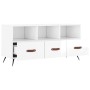 Glossy white plywood TV cabinet 102x36x50 cm by vidaXL, TV Furniture - Ref: Foro24-829006, Price: 60,78 €, Discount: %