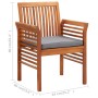 Garden dining chair with solid acacia wood cushion by vidaXL, Garden chairs - Ref: Foro24-45969, Price: 106,03 €, Discount: %