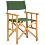 Silla de director madera maciza de acacia verde de vidaXL, Sillas de jardín - Ref: Foro24-45953, Precio: 64,69 €, Descuento: %