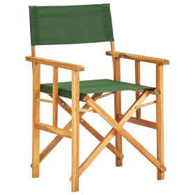 Director's chair solid green acacia wood by vidaXL, Garden chairs - Ref: Foro24-45953, Price: 63,99 €, Discount: %