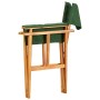 Silla de director madera maciza de acacia verde de vidaXL, Sillas de jardín - Ref: Foro24-45953, Precio: 64,69 €, Descuento: %