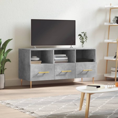 Concrete gray engineered wood TV cabinet 102x36x50 cm by vidaXL, TV Furniture - Ref: Foro24-829024, Price: 56,99 €, Discount: %