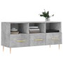 Betongrauer TV-Schrank aus Holzwerkstoff, 102 x 36 x 50 cm von vidaXL, TV-Möbel - Ref: Foro24-829024, Preis: 56,19 €, Rabatt: %