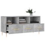 Concrete gray engineered wood TV cabinet 102x36x50 cm by vidaXL, TV Furniture - Ref: Foro24-829024, Price: 56,99 €, Discount: %