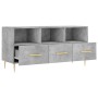 Concrete gray engineered wood TV cabinet 102x36x50 cm by vidaXL, TV Furniture - Ref: Foro24-829024, Price: 56,99 €, Discount: %