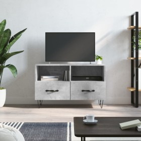 Concrete gray plywood TV cabinet 80x36x50 cm by vidaXL, TV Furniture - Ref: Foro24-828968, Price: 44,39 €, Discount: %