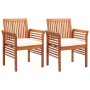 Garden dining chairs 2 units with solid acacia wood cushions by vidaXL, Garden chairs - Ref: Foro24-45965, Price: 205,48 €, D...