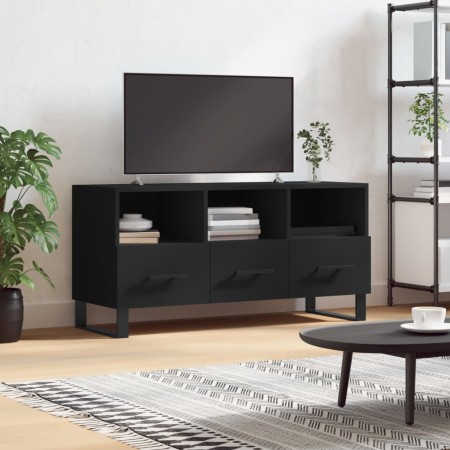 Mueble de TV madera de ingeniería negro 102x36x50 cm de vidaXL, Muebles TV - Ref: Foro24-829061, Precio: 81,99 €, Descuento: %