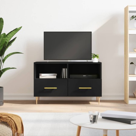 TV stand made of black plywood, 80x36x50 cm by vidaXL, TV Furniture - Ref: Foro24-828957, Price: 62,73 €, Discount: %