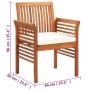 Garden dining chairs 2 units with solid acacia wood cushions by vidaXL, Garden chairs - Ref: Foro24-45965, Price: 205,48 €, D...