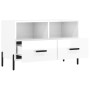 Glänzend weißer Sperrholz-TV-Schrank 80x36x50 cm von vidaXL, TV-Möbel - Ref: Foro24-828982, Preis: 61,47 €, Rabatt: %