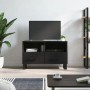 TV stand made of black plywood, 80x36x50 cm by vidaXL, TV Furniture - Ref: Foro24-828997, Price: 68,56 €, Discount: %