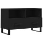 TV stand made of black plywood, 80x36x50 cm by vidaXL, TV Furniture - Ref: Foro24-828997, Price: 68,56 €, Discount: %