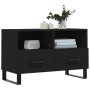 TV stand made of black plywood, 80x36x50 cm by vidaXL, TV Furniture - Ref: Foro24-828997, Price: 68,56 €, Discount: %