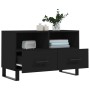 TV stand made of black plywood, 80x36x50 cm by vidaXL, TV Furniture - Ref: Foro24-828997, Price: 68,56 €, Discount: %