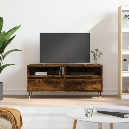 Mueble de TV madera contrachapada roble ahumado 100x34,5x44,5cm de vidaXL, Muebles TV - Ref: Foro24-831233, Precio: 58,99 €, ...