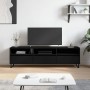 TV stand made of black plywood wood, 150x30x44.5 cm by vidaXL, TV Furniture - Ref: Foro24-831301, Price: 112,02 €, Discount: %