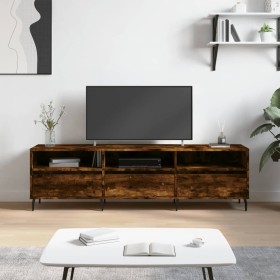 Mueble de TV madera contrachapada roble ahumado 150x30x44,5 cm de vidaXL, Muebles TV - Ref: Foro24-831297, Precio: 91,99 €, D...