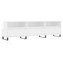 Glossy white plywood TV cabinet 150x30x44.5 cm by vidaXL, TV Furniture - Ref: Foro24-831302, Price: 128,94 €, Discount: %