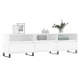 Glossy white plywood TV cabinet 150x30x44.5 cm by vidaXL, TV Furniture - Ref: Foro24-831302, Price: 128,94 €, Discount: %