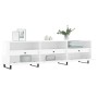 Glossy white plywood TV cabinet 150x30x44.5 cm by vidaXL, TV Furniture - Ref: Foro24-831302, Price: 128,94 €, Discount: %