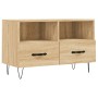 Smoked oak plywood TV cabinet 80x36x50 cm by vidaXL, TV Furniture - Ref: Foro24-828967, Price: 44,35 €, Discount: %