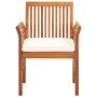 Garden dining chair with solid acacia wood cushion by vidaXL, Garden chairs - Ref: Foro24-45964, Price: 120,67 €, Discount: %