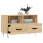 Smoked oak plywood TV cabinet 80x36x50 cm by vidaXL, TV Furniture - Ref: Foro24-828967, Price: 44,35 €, Discount: %