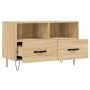 Smoked oak plywood TV cabinet 80x36x50 cm by vidaXL, TV Furniture - Ref: Foro24-828967, Price: 44,35 €, Discount: %