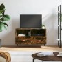 Smoked oak plywood TV cabinet 80x36x50 cm by vidaXL, TV Furniture - Ref: Foro24-828945, Price: 44,59 €, Discount: %