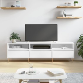 Mueble de TV madera contrachapada blanco 150x30x44,5 cm de vidaXL, Muebles TV - Ref: Foro24-831268, Precio: 93,99 €, Descuent...