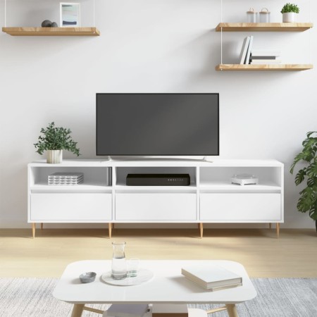 White plywood TV cabinet 150x30x44.5 cm by vidaXL, TV Furniture - Ref: Foro24-831268, Price: 94,31 €, Discount: %