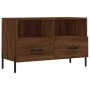 Brown oak plywood TV cabinet 80x36x50 cm by vidaXL, TV Furniture - Ref: Foro24-828987, Price: 57,99 €, Discount: %