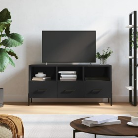 Mueble de TV madera de ingeniería negro 102x36x50 cm de vidaXL, Muebles TV - Ref: Foro24-829045, Precio: 62,98 €, Descuento: %