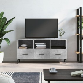 Engineered wood TV stand in concrete gray, 102x36x50 cm by vidaXL, TV Furniture - Ref: Foro24-829056, Price: 79,99 €, Discoun...