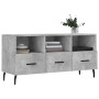 Engineered wood TV stand in concrete gray, 102x36x50 cm by vidaXL, TV Furniture - Ref: Foro24-829056, Price: 78,96 €, Discoun...