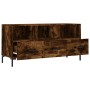 Smoked oak engineered wood TV cabinet 102x36x50 cm by vidaXL, TV Furniture - Ref: Foro24-829041, Price: 79,99 €, Discount: %