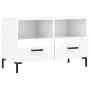 TV stand made of glossy white plywood 80x36x50 cm by vidaXL, TV Furniture - Ref: Foro24-828974, Price: 70,85 €, Discount: %