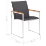 Garden chairs 2 units textilene and gray stainless steel by vidaXL, Garden chairs - Ref: Foro24-46497, Price: 159,41 €, Disco...