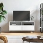 TV stand made of white glossy plywood 100x34.5x44.5cm by vidaXL, TV Furniture - Ref: Foro24-831238, Price: 75,50 €, Discount: %