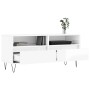 TV stand made of white glossy plywood 100x34.5x44.5cm by vidaXL, TV Furniture - Ref: Foro24-831238, Price: 75,50 €, Discount: %