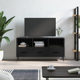 Black engineered wood TV cabinet 102x36x50 cm by vidaXL, TV Furniture - Ref: Foro24-829053, Price: 81,31 €, Discount: %