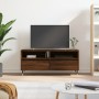 Oak brown plywood TV cabinet 100x34.5x44.5 cm by vidaXL, TV Furniture - Ref: Foro24-831235, Price: 72,00 €, Discount: %