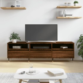 Mueble de TV madera contrachapada roble marrón 150x30x44,5 cm de vidaXL, Muebles TV - Ref: Foro24-831267, Precio: 106,99 €, D...