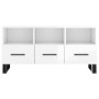 Glossy white plywood TV cabinet 102x36x50 cm by vidaXL, TV Furniture - Ref: Foro24-829062, Price: 64,30 €, Discount: %