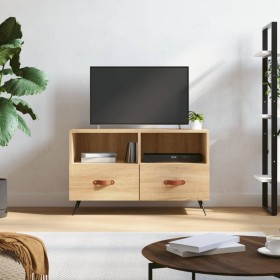 TV stand made of smoked oak plywood, measuring 80x36x50 cm. by vidaXL, TV Furniture - Ref: Foro24-828943, Price: 49,55 €, Dis...