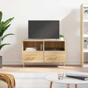 Smoked oak plywood TV cabinet 80x36x50 cm by vidaXL, TV Furniture - Ref: Foro24-828959, Price: 60,77 €, Discount: %