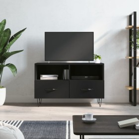 Black plywood TV cabinet 80x36x50 cm by vidaXL, TV Furniture - Ref: Foro24-828965, Price: 50,77 €, Discount: %