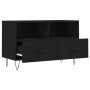 Schwarzer TV-Schrank aus Sperrholz, 80 x 36 x 50 cm von vidaXL, TV-Möbel - Ref: Foro24-828965, Preis: 50,82 €, Rabatt: %